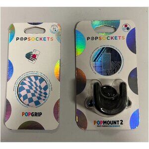 PopSockets PopGrip and PopMount Cell Set for Phones 2Pk
